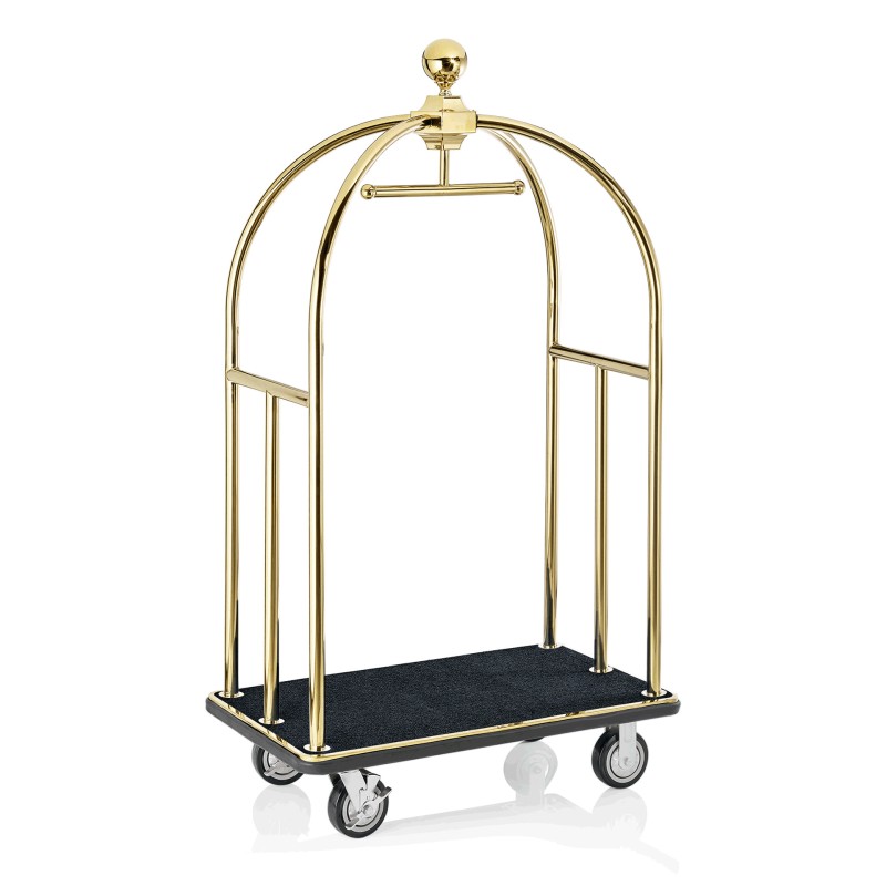 WAS - Chariot à bagages fond noir - 112 x 61 x 186 cm