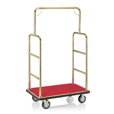 WAS - Chariot à bagages fond rouge - 105.5 x 62.5 x 183 cm