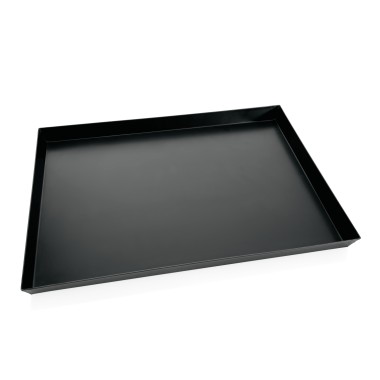 WAS - Plaque à pizza rectangle acier bleu cm: 50 x 35 x 3
