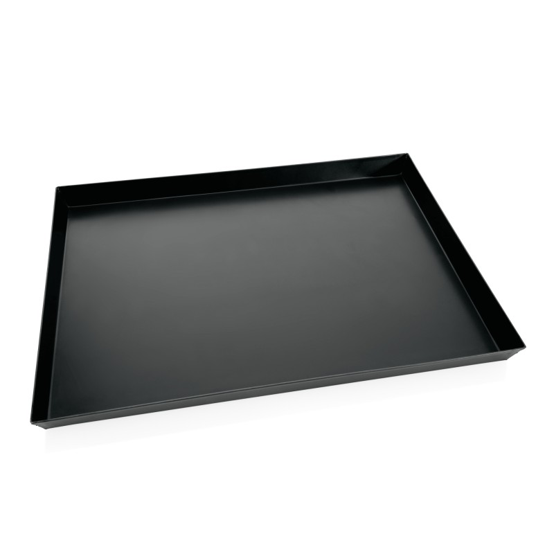 WAS - Plaque à pizza rectangle acier bleu cm: 50 x 35 x 3