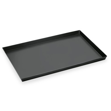WAS - Plaque à pizza acier bleu rectangle  cm: 60 x 40x 3