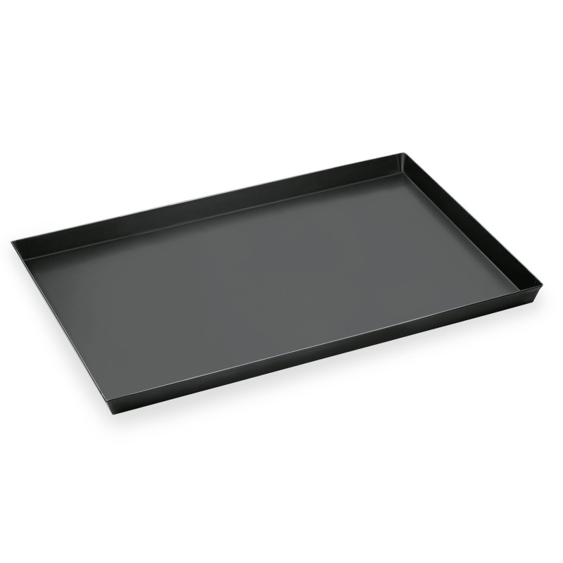 WAS - Plaque à pizza acier bleu rectangle  cm: 60 x 40x 3
