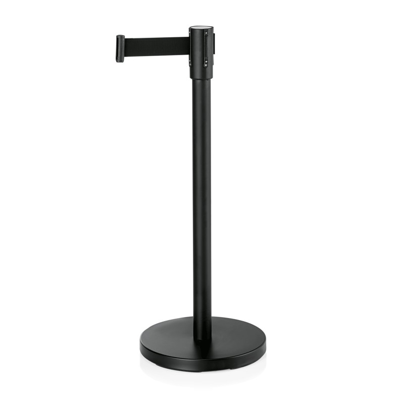 WAS - Poteau de délimitation sangle noir 200cm