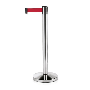 WAS - Poteau de délimitation sangle rouge 200cm