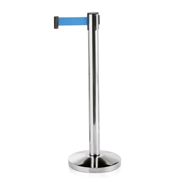 WAS - Poteau de délimitation sangle bleue 200cm