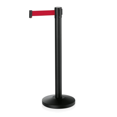 WAS - Poteau de délimitation pied Ø32cm sangle rouge 200cm