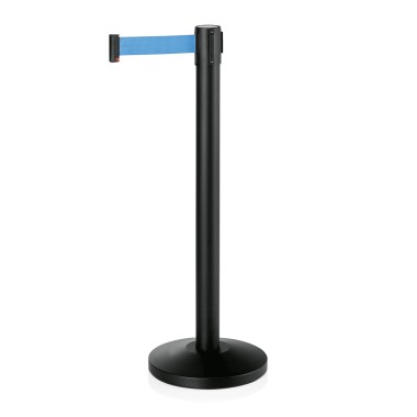 WAS - Poteau de délimitation pied Ø32cm sangle bleue 200cm