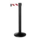 WAS - Poteau de délimitation pied Ø34.5cm sangle rouge/blanc 500cm