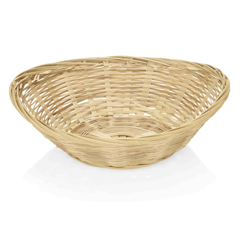 WAS -  Corbeille de table osier ovale 22 x 17.5 x 5 cm