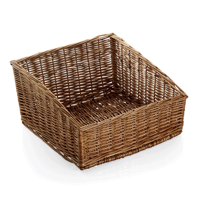 WAS - Panière osier inclinée- 46 x 45 cm