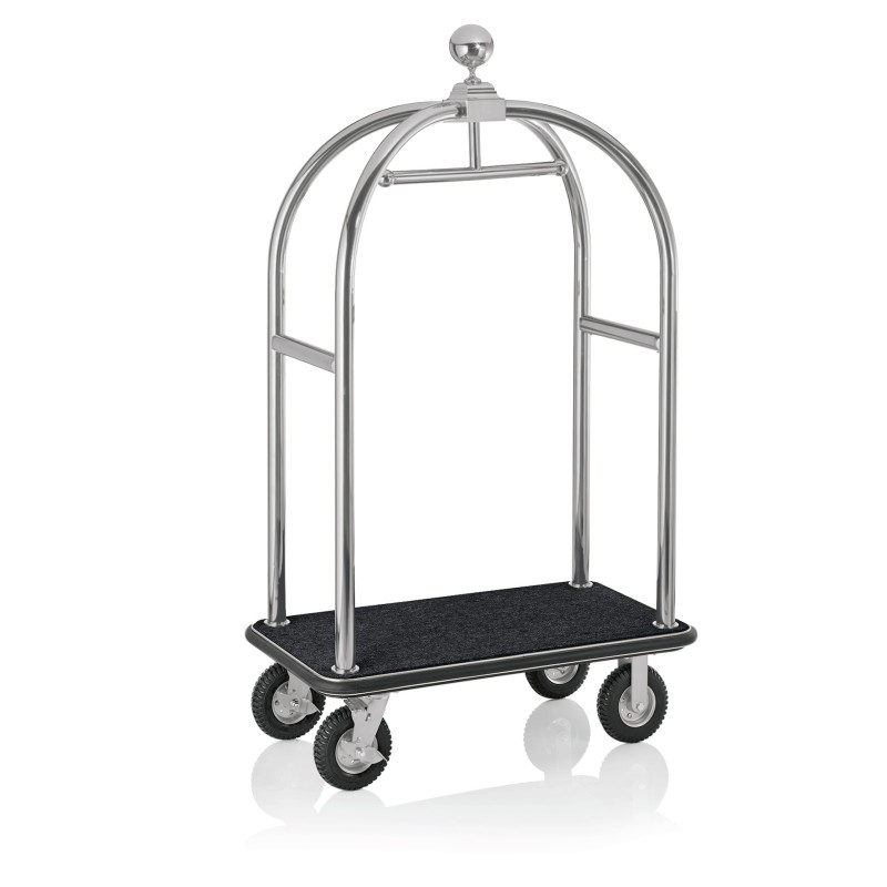 WAS - Chariot à bagages base noire - 113 x 62 x 191 cm