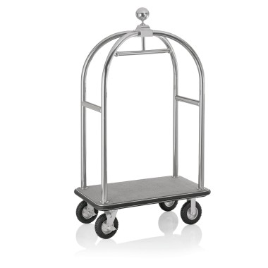 WAS - Chariot à bagages base grise - 113 x 62 x 191 cm