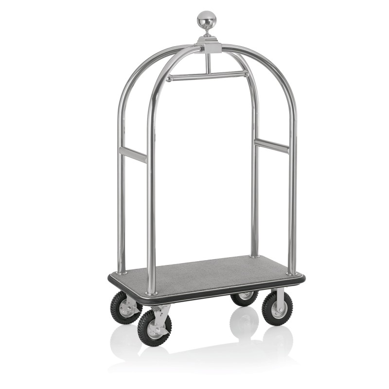 WAS - Chariot à bagages base grise - 113 x 62 x 191 cm