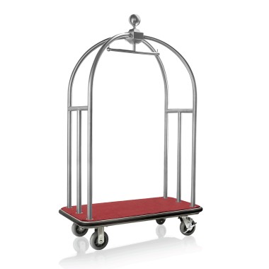 WAS - Chariot à bagages base rouge - 112 x 61 x 186 cm