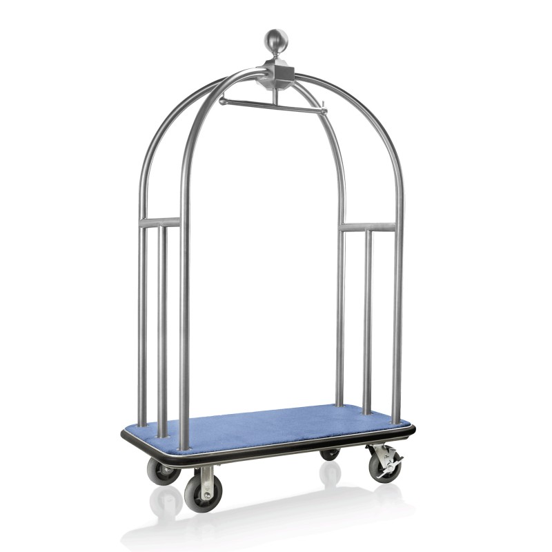 WAS - Chariot à bagages base bleue - 112 x 61 x 186 cm
