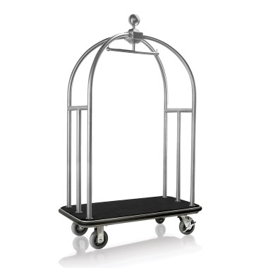 WAS - Chariot à bagages fond noir - 112 x 61 x 186 cm