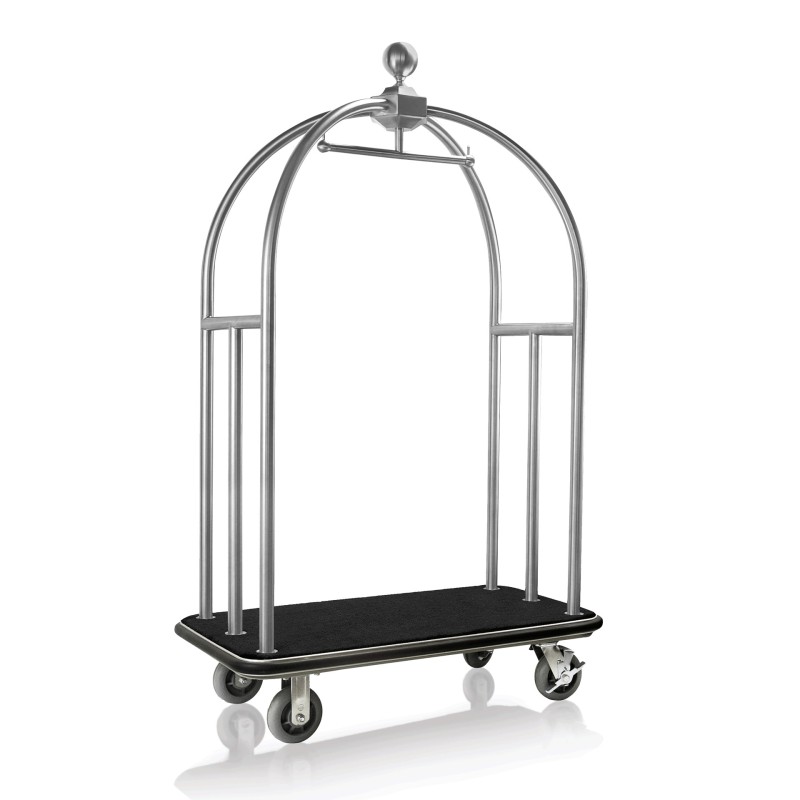 WAS - Chariot à bagages fond noir - 112 x 61 x 186 cm
