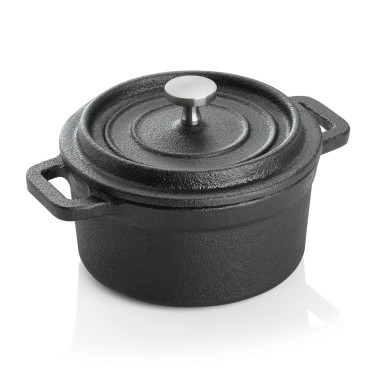 WAS - Cocotte fonte acier mini Ø10cm noir