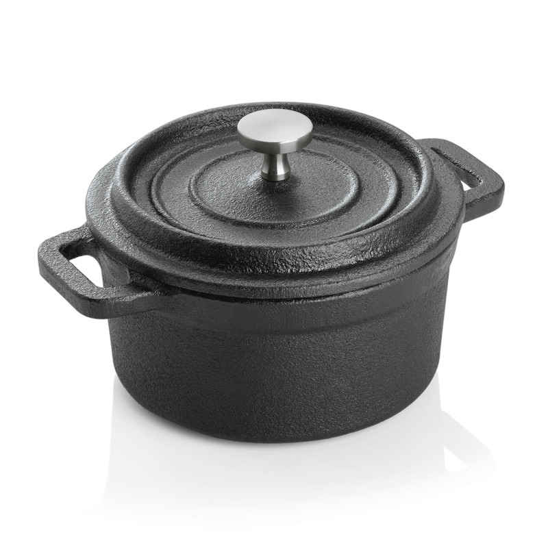 WAS - Cocotte fonte acier mini Ø10cm noir