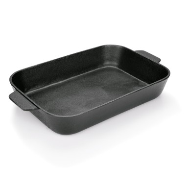 WAS - Plat à rôtir fonte 2 poignées  -  33.5 x 23 x 6 cm