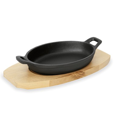 WAS - Poêlon de service fonte avec dessous de plat ovale