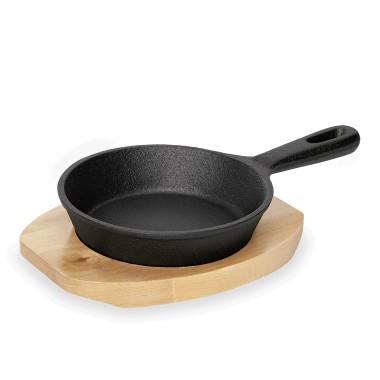 WAS - Mini poêle de service fonte + plateau service Ø13cm