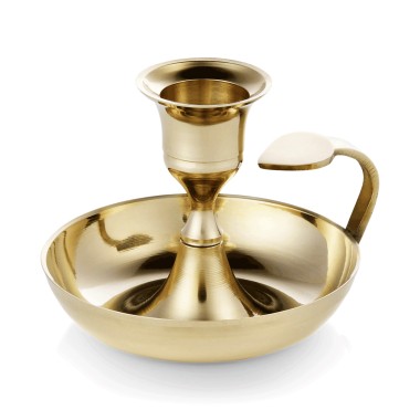 WAS - Bougeoir laiton 1 bougie h 10cm