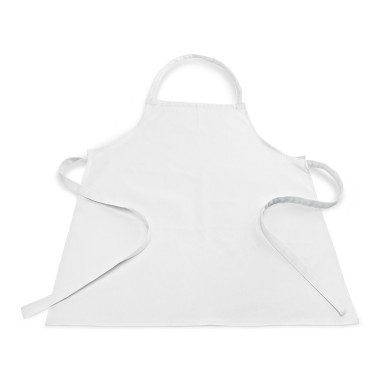 WAS - Tablier de cuisine à bavoir coton blanc - 81.5 x 66.5 cm