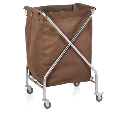 WAS - Sac à linge de remplacement marron- 52 x 48 x 77 cm