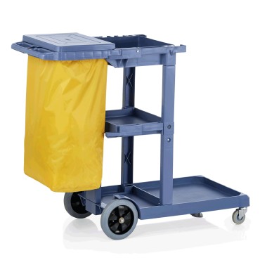 WAS - Chariot de nettoyage avec sac à linge - 121.5 x 48 x 100 cm