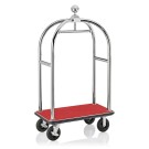 WAS - Chariot à bagages fond rouge - 113 x 62 x 191 cm