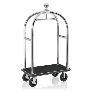 WAS - Chariot à bagages fond noir - 113 x 62 x 191 cm