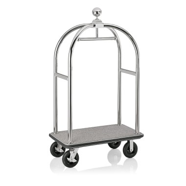 WAS - Chariot à bagages base grise - 113 x 62 x 191 cm