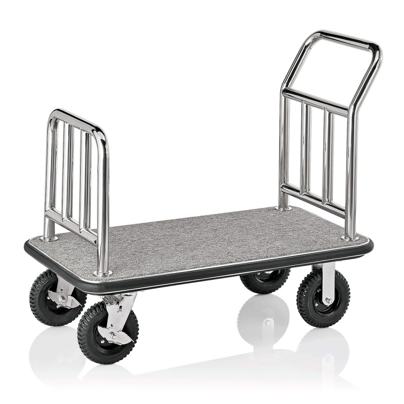 WAS - Chariot à bagages bas gris - 113 x 61.5 x 98 cm