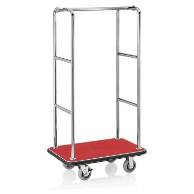 WAS - Chariot à bagages haut base rouge - 94.5 x 61 x 173 cm
