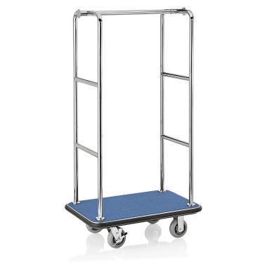 WAS - Chariot à bagages haut fond bleu - 94.5 x 61 x 173 cm