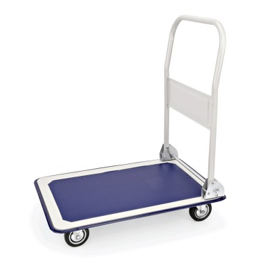 WAS - Chariot plateforme bleu - 74 x 48 x 84 cm