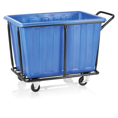 WAS - Chariot à linge plastique support à roues - 118 x 72 x 82 cm