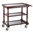 WAS - Chariot de service bois 4 roues - 92 x 50 x 79 cm