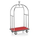 WAS - Chariot à bagages fond rouge- 112 x 61 x 186 cm