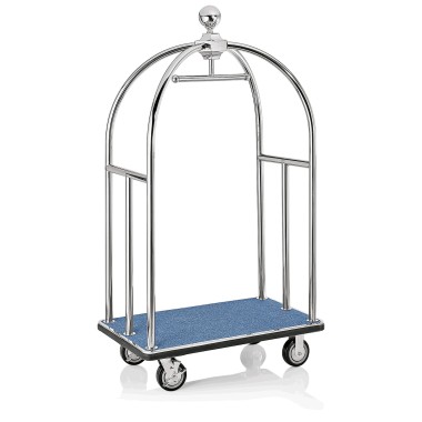 WAS - Chariot à bagages base bleue - 112 x 61 x 186 cm