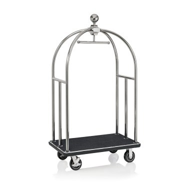 WAS - Chariot à bagages base noire - 112 x 61 x 186 cm