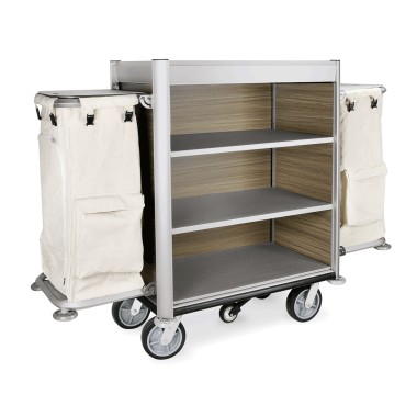 WAS - Chariot de ménage aluminium  pour 2 sacs