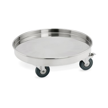 WAS - Chariot de transport pour poubelle en acier