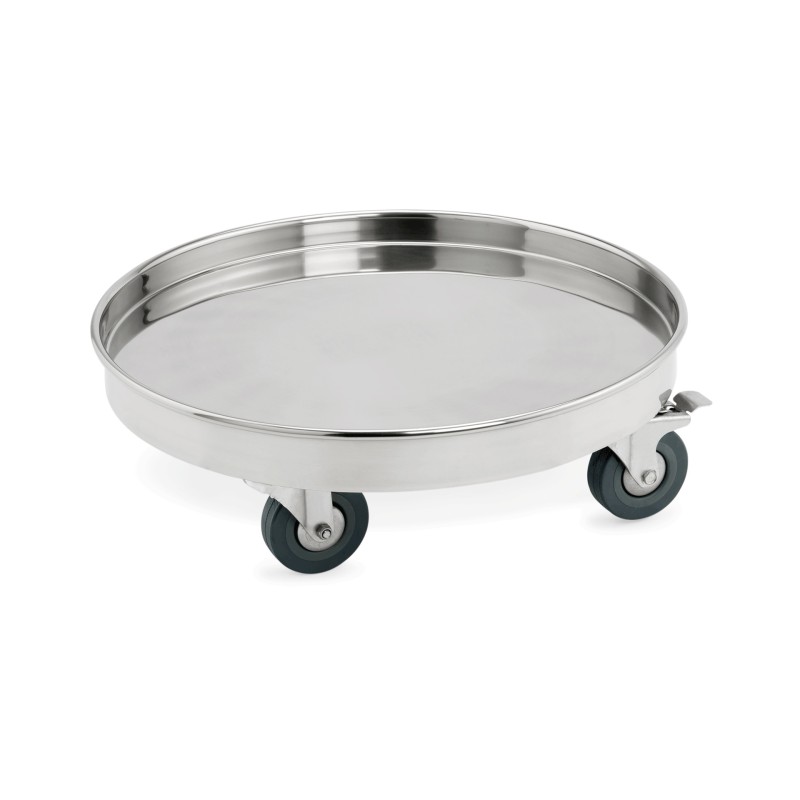 WAS - Chariot de transport pour poubelle en acier