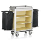 WAS - Chariot de service de chambre aluminium 2 sacs