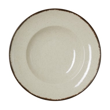 WAS - Assiette à pâtes profonde sable H50mm - Lot 6