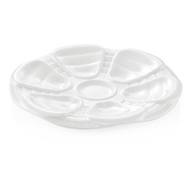 WAS - Assiette à huîtres porcelaine - Lot 6