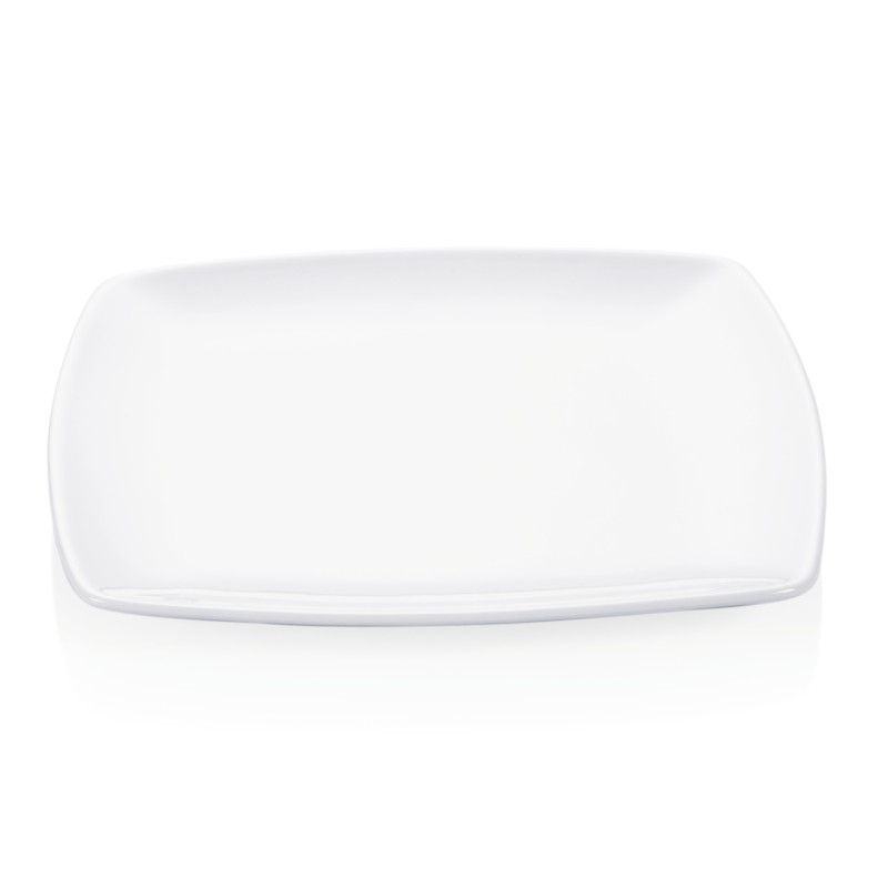 WAS - Assiette plate porcelaine carrée - Lot 4 - 30 x 30 cm
