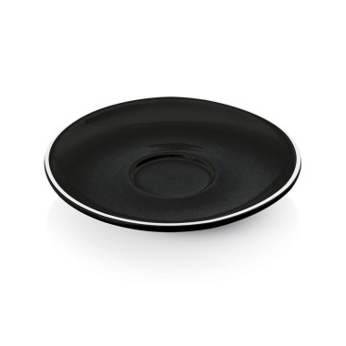 WAS - Soucoupe tasse expresso porcelaine noire - Lot 6